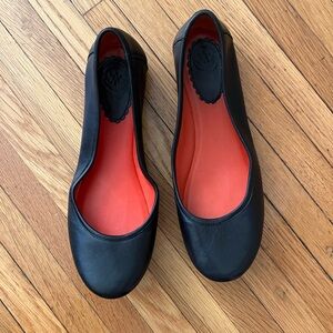 JOHNSTON & MURPHY Black Leather Women's Flats sz 10